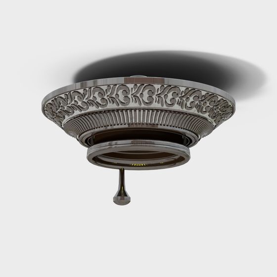 Futuristic Vintage Chandelier 3D model for Creative Spaces