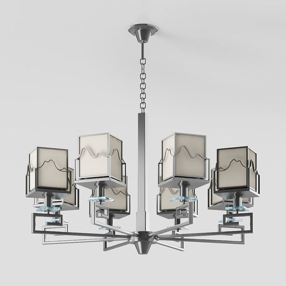 Urban Elegance Chandelier 3D model for Modern Spaces