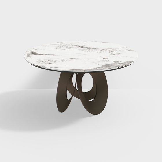 Sleek Marble Dining Table 3D model
