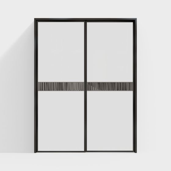 Industrial Sliding Door 3D model for Modern Spaces