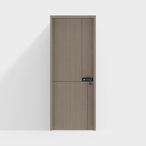 Stylish Low-Polygon Modern Door 3D model