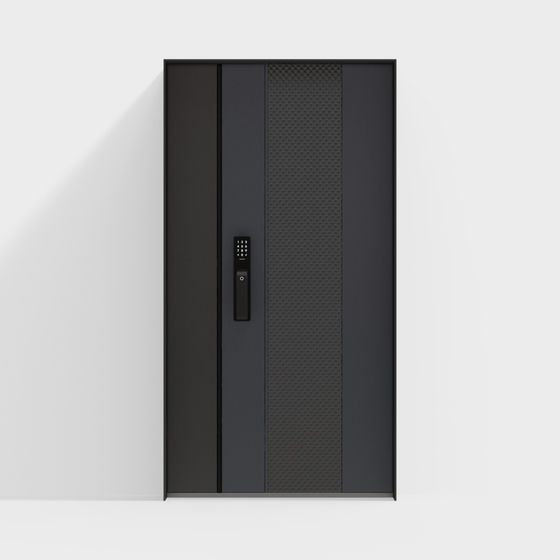 Futuristic Low-Poly 3D Door Model