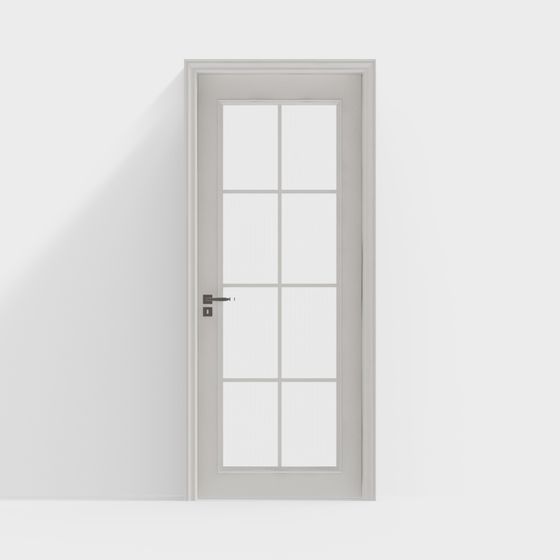 Stylish Glass Window Door 3D model