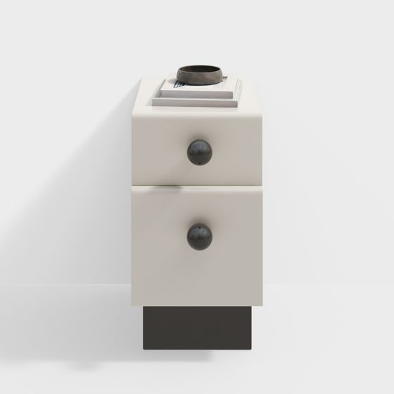 Elegant Low-Poly Nightstand 3D model