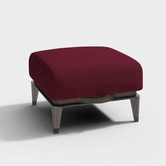 Simple Living Room Ottoman 3D model