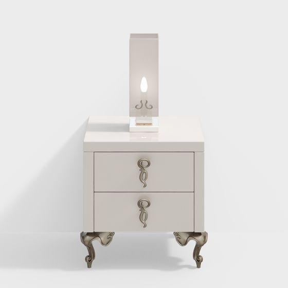 Elegant 3D Nightstand Model for Modern Interiors