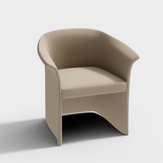 Elegant Low-Poly Sofa Chair 3D model for Modern Interiors