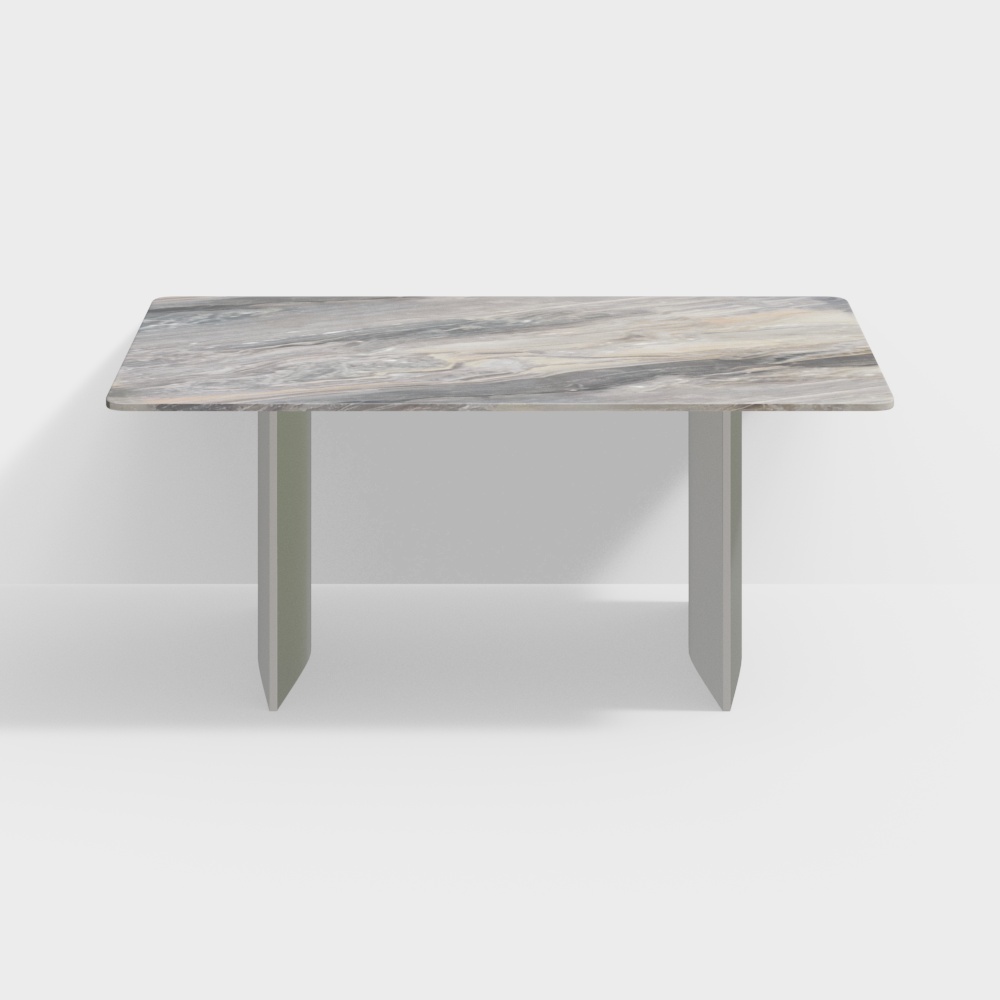 Modern Marble Dining Table 3D model