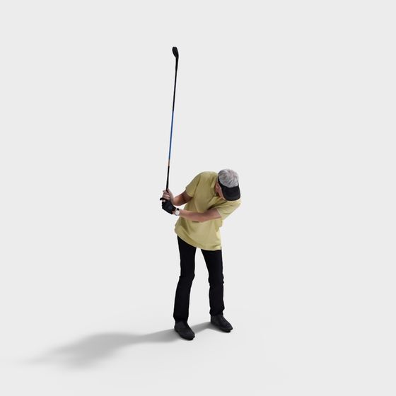 Senior Golfer 3D model