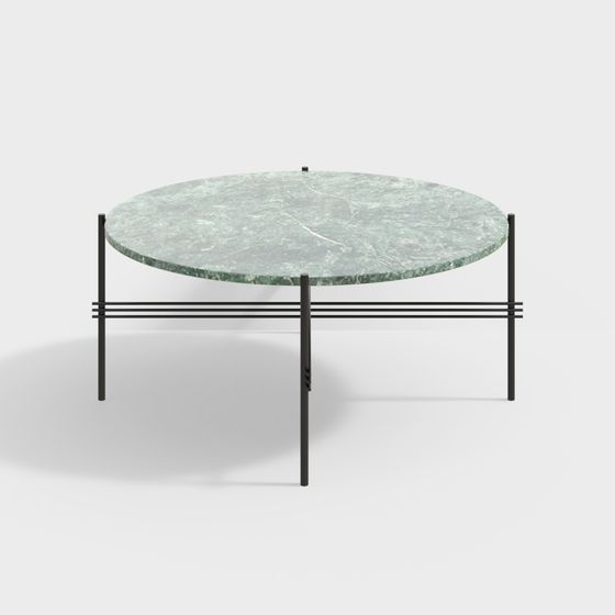 Unique Low-Polygon Round Table 3D model Design