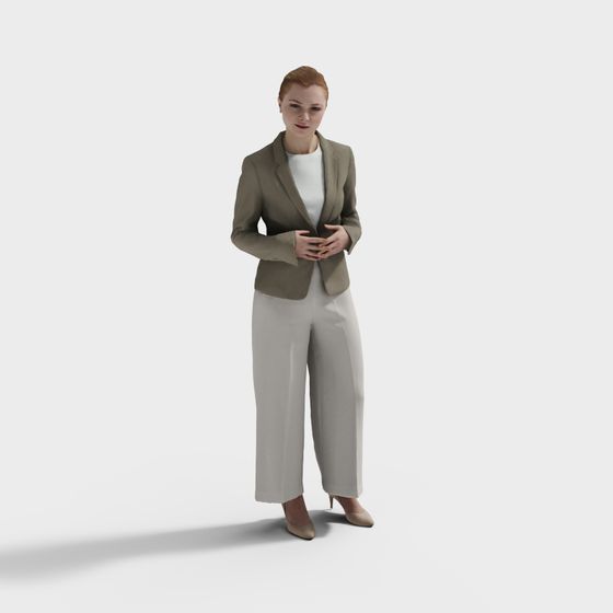 Elegant Urban Lady 3D Model Design