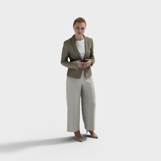 Chic Urban Female Character 3D Model