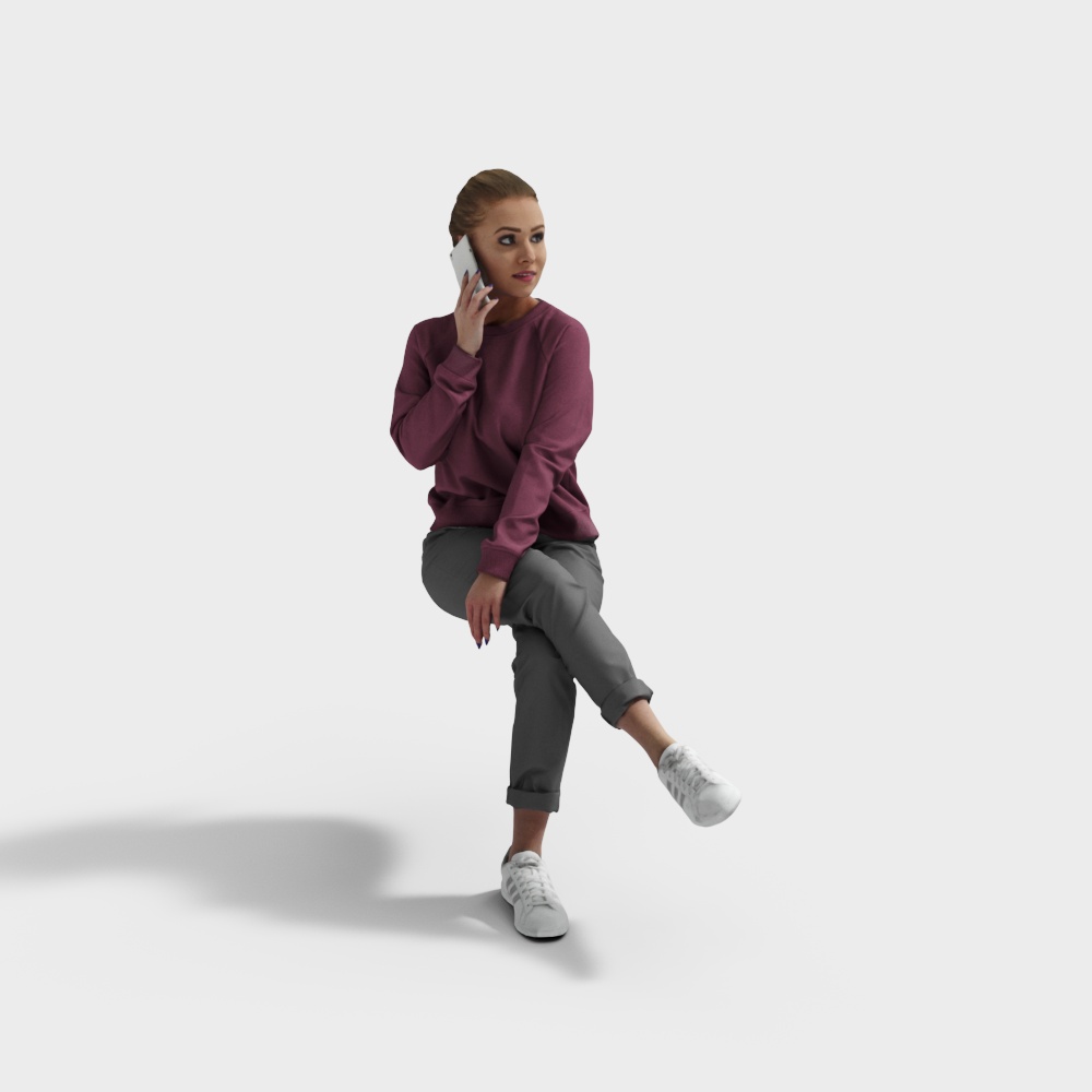 Calling a Woman While Sitting