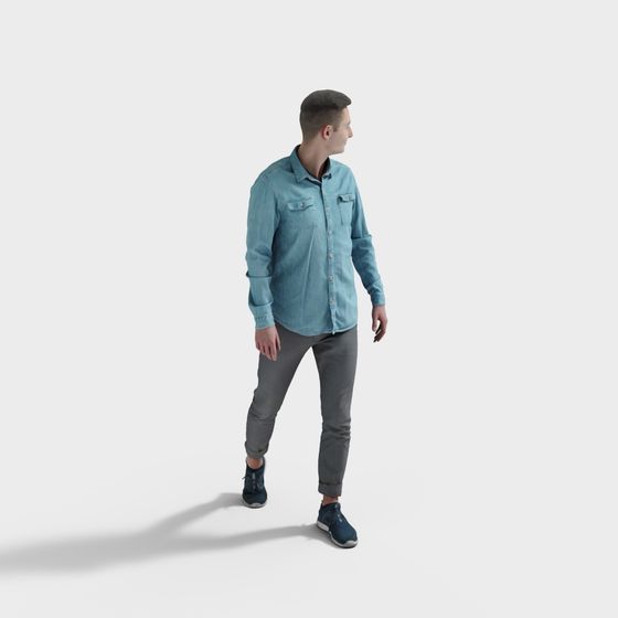 Stylish Urban Character 3D model for Creative Projects