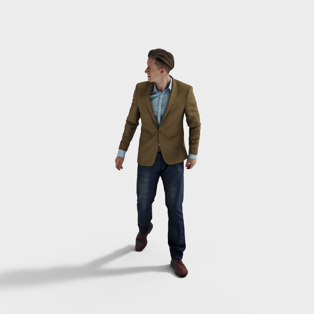 Formal Young Man Walking