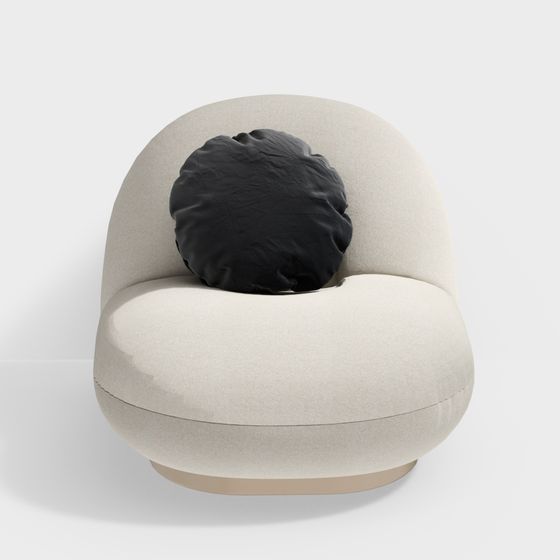 Stylish Low-Polygon Sofa Chair 3D Model for Modern Spaces