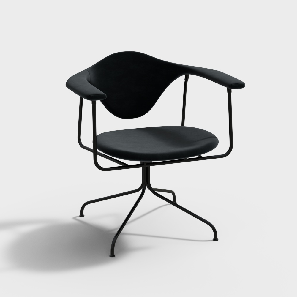 GUBI 男性休閒椅 - 旋轉底座