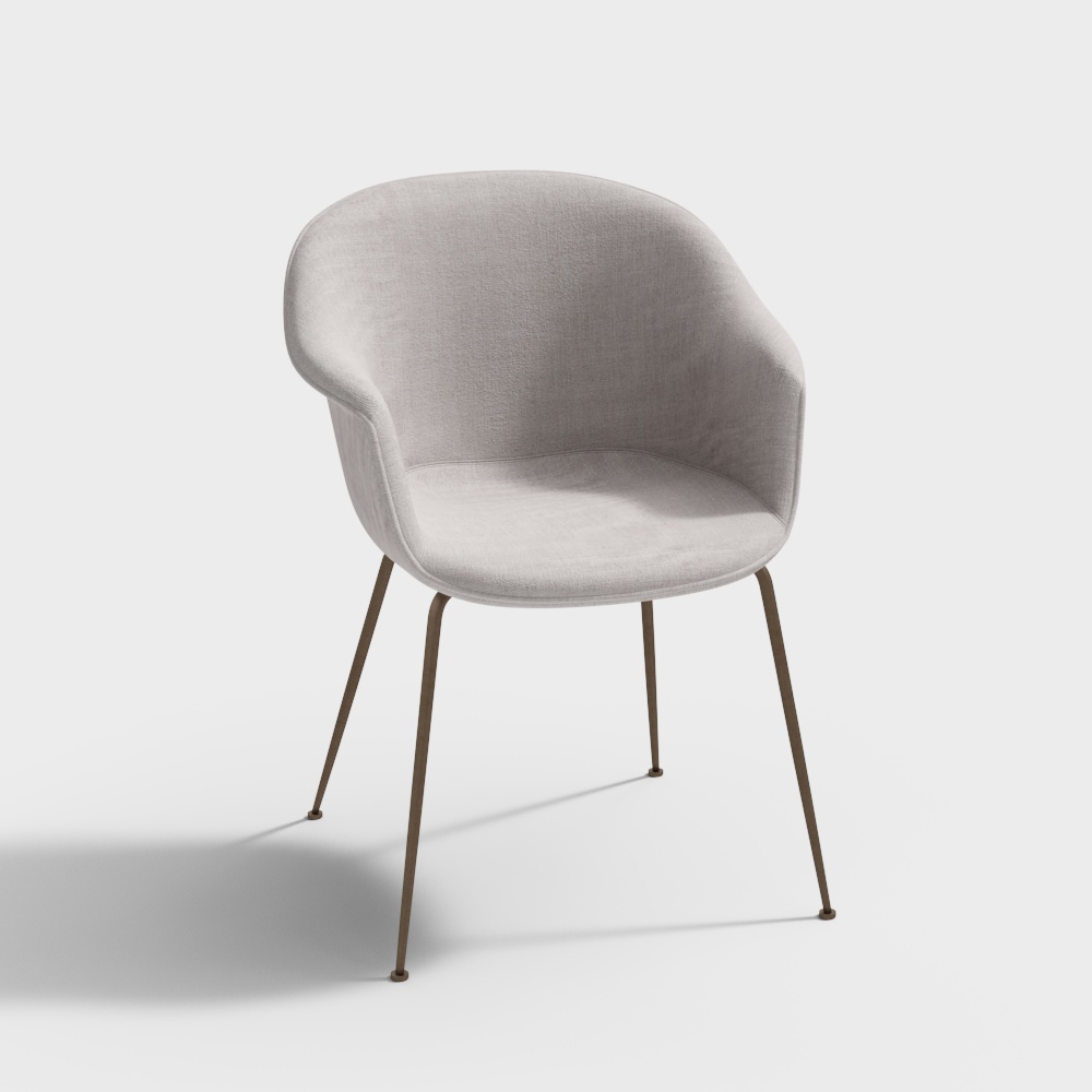 Sedia da Pranzo GUBI Bat - Rivestita Frontalmente