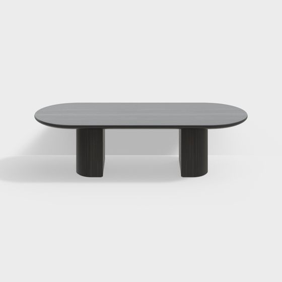 Modern GUBI Moon Dining Table 3D Model in Various Colors