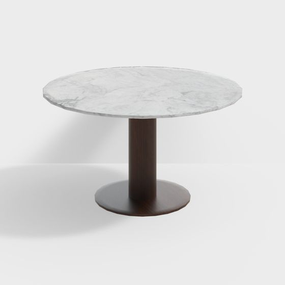 Elegant Marble Dining Table 3D model
