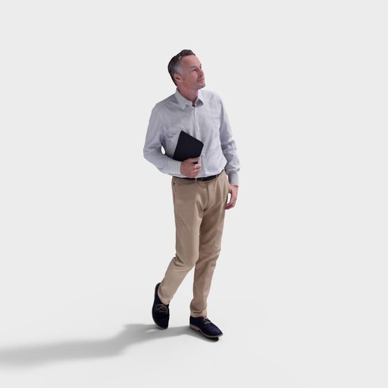 Stylish Business Professional 3D Model for Creative Use