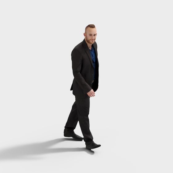 Stylish Low-Poly Businessman 3D model