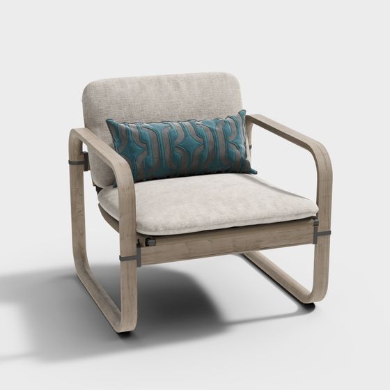 Cozy Lounge Chair 3D model for Modern Spaces
