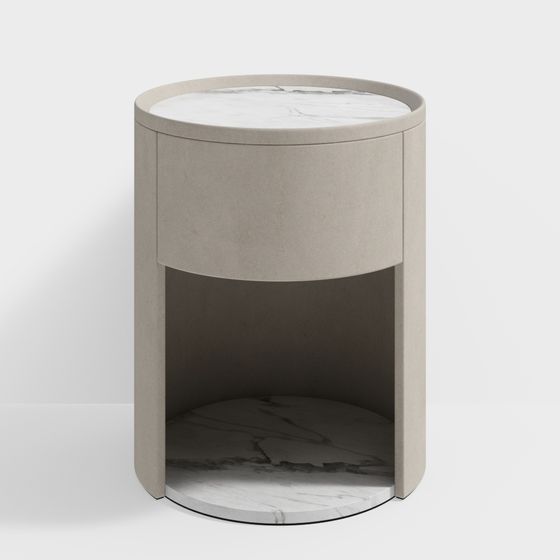 Elegant Round Table Lamp 3D model for Modern Interiors