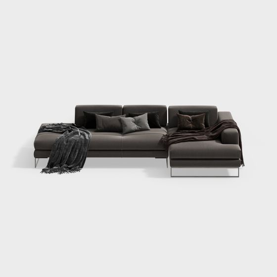 Modern Low-Poly Sofa 3D model