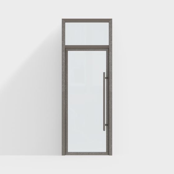 Stylish Low-Poly Glass Door 3D model