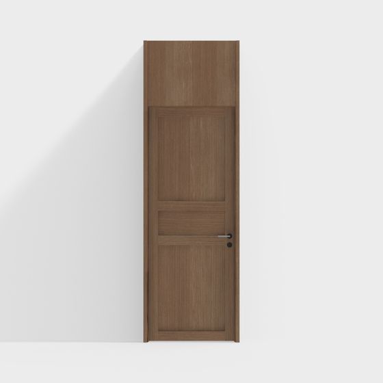 Classic Wood Door 3D model in Modern Minimalist Style