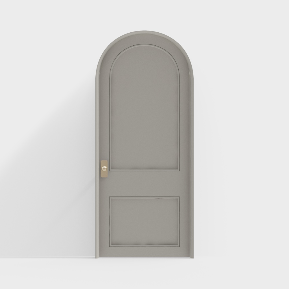 French Cream Wind Arched Door