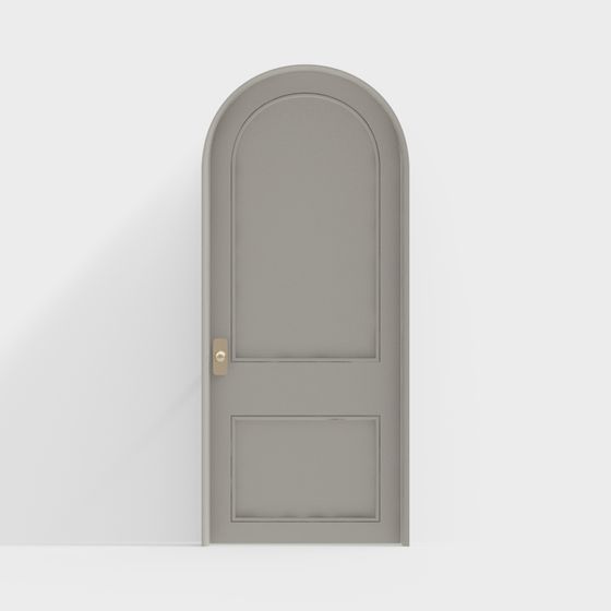 Elegant Low-Poly High-Detail 3D Door Model