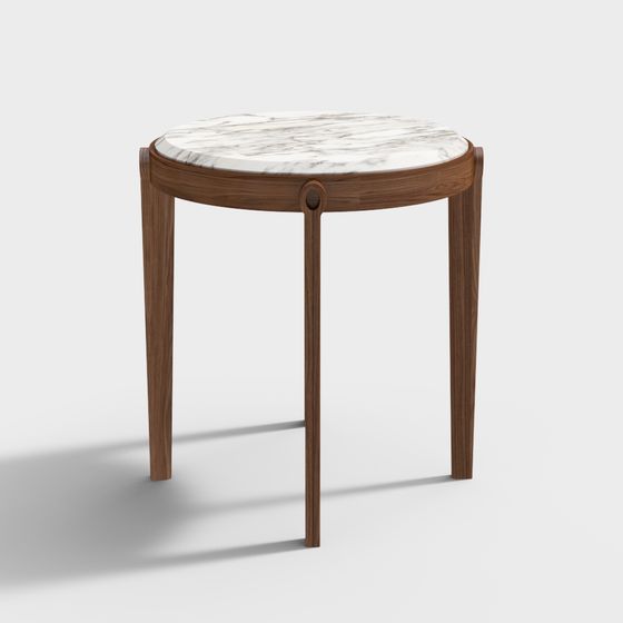 Elegant Minimalist Round Table 3D model for Modern Homes