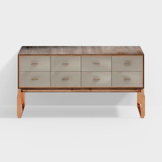 Urban Minimalist Chest of Drawers 3D model