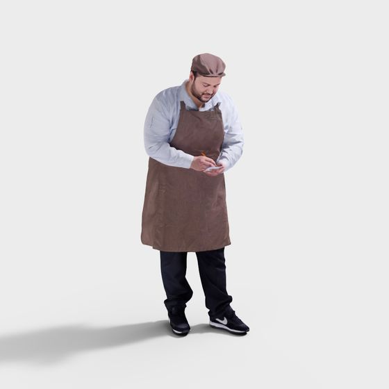 Chef in Apron 3D model
