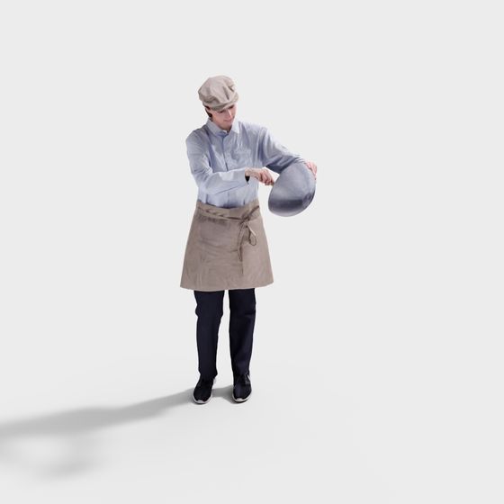 Charming Chef 3D Model for Creative Projects