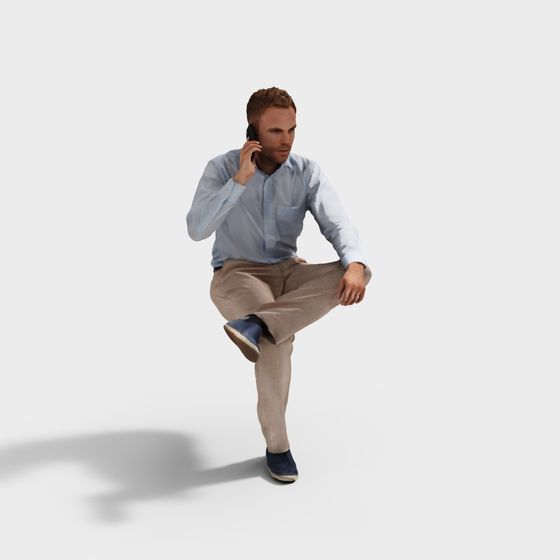 Dynamic Businessman 3D Model for Creative Use