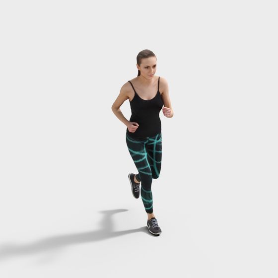 Dynamic Running Woman 3D model