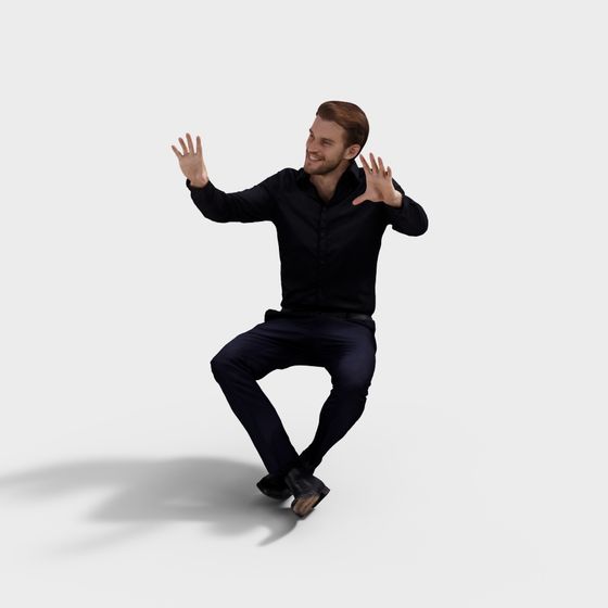 Dynamic Business Person 3D model