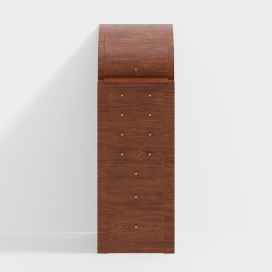 Stylish Wooden Storage Cabinet 3D model