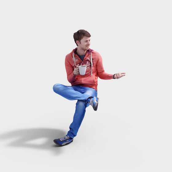 Charming Everyday Character 3D Model