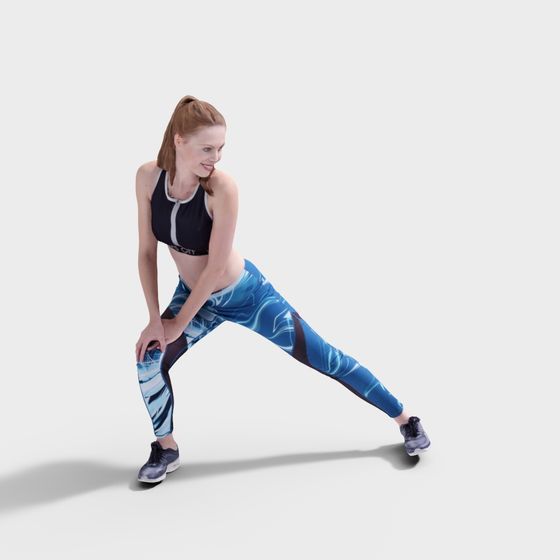 Dynamic Athletic Girl 3D model