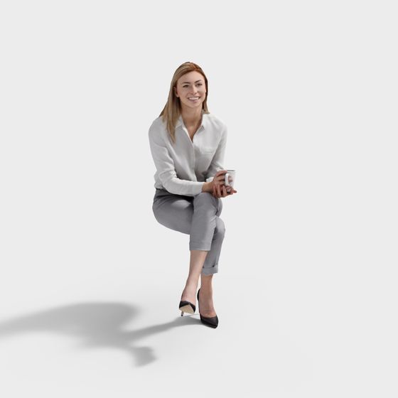 Elegant Urban Woman 3D model