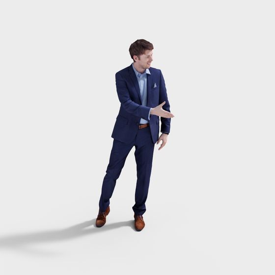 Stylish Low-Poly 3D Character Model