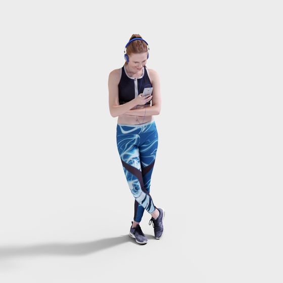 Urban Runner 3D model for Fitness and VR