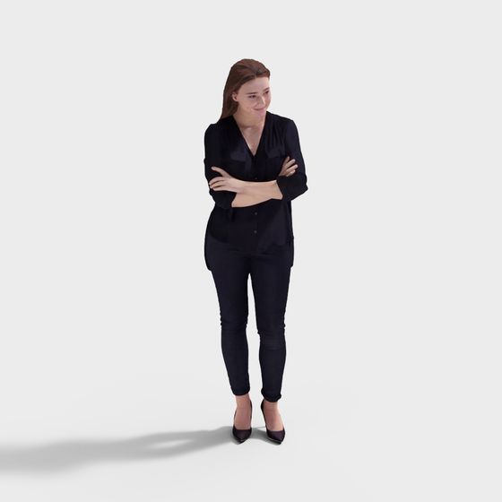 Urban Elegance 3D Model of a Stylish Woman