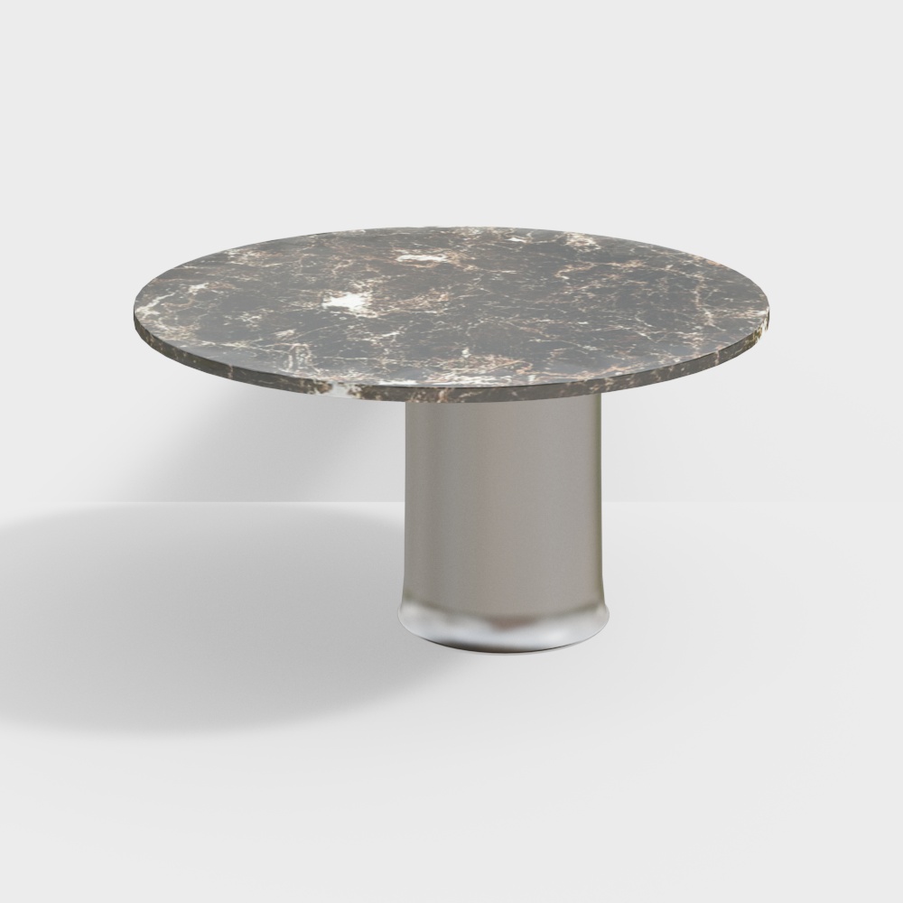 Modern Low-Poly Round Table 3D model