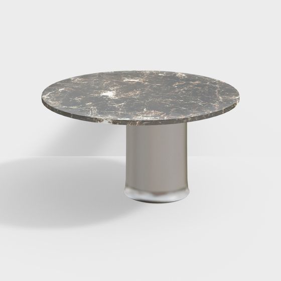 Modern Low-Poly Round Table 3D model