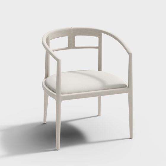 Stylish Curved Chair 3D model for Modern Interiors